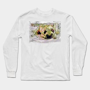 Pug dog portrait Long Sleeve T-Shirt